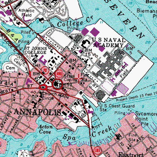 Topographic Map of William Paca House, MD