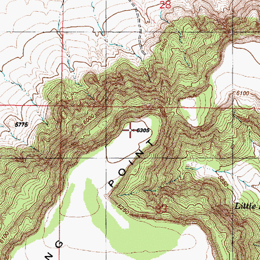 Topographic Map of Long Point, AZ