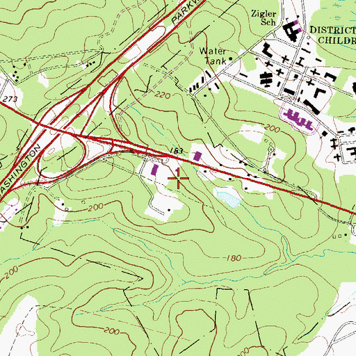 Topographic Map of Arundel Gateway Business Park, MD