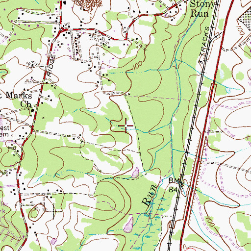 Topographic Map of Baltimore Commons Business Park, MD