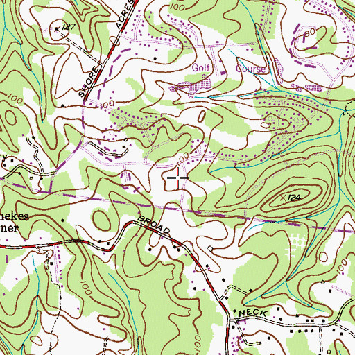 Topographic Map of Bay Hills Shopping Center, MD