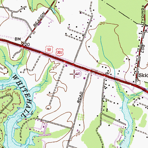 Topographic Map of Factory Stores - Bay Bridge Market Place Shopping Center, MD