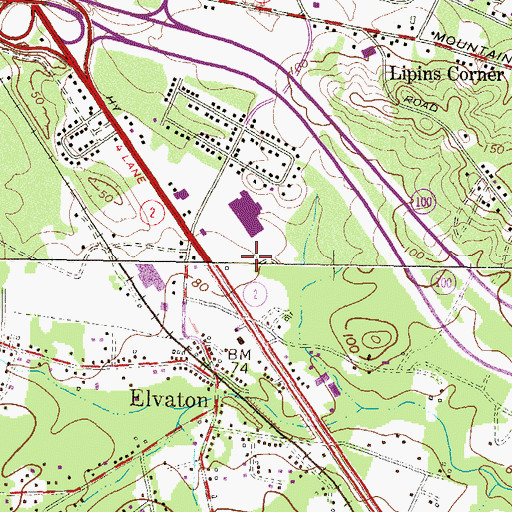 Topographic Map of Festival At Pasadena Shopping Center, MD