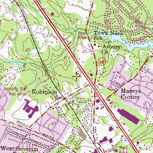 Topographic Map of Festival At Severna Park Shopping Center, MD