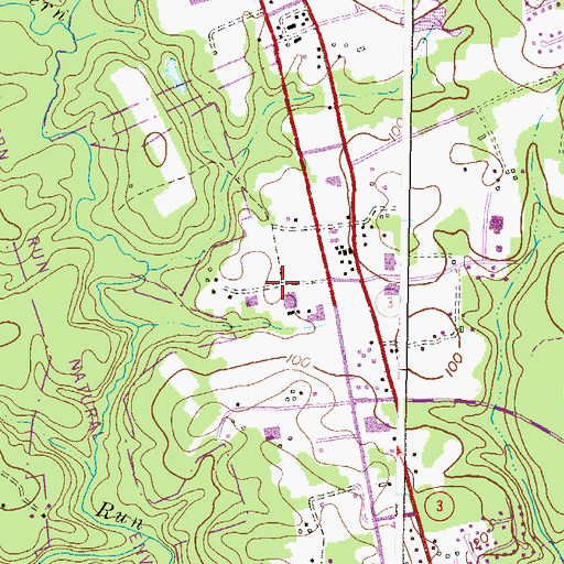 Topographic Map of Severn Industrial Park, MD