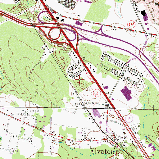 Topographic Map of The Horizons Business Park, MD