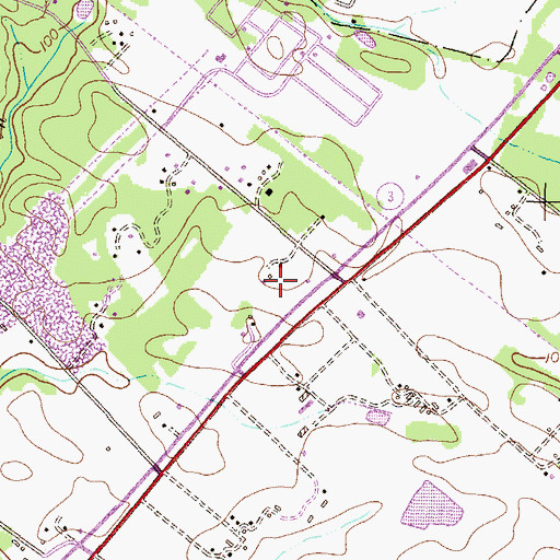 Topographic Map of Village At Waugh Chapel Shopping Center, MD