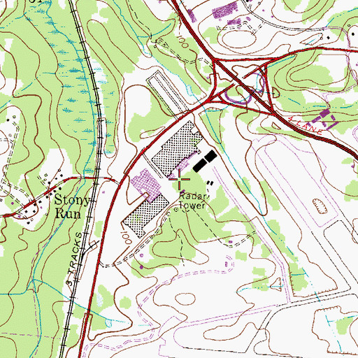 Topographic Map of Westinghouse Industrial Park, MD