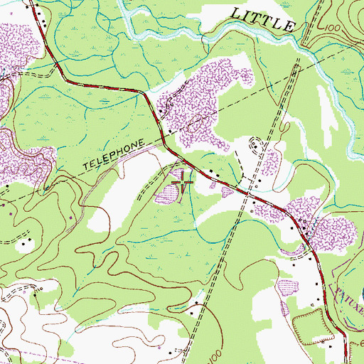 Topographic Map of Patuxent Ponds Park, MD