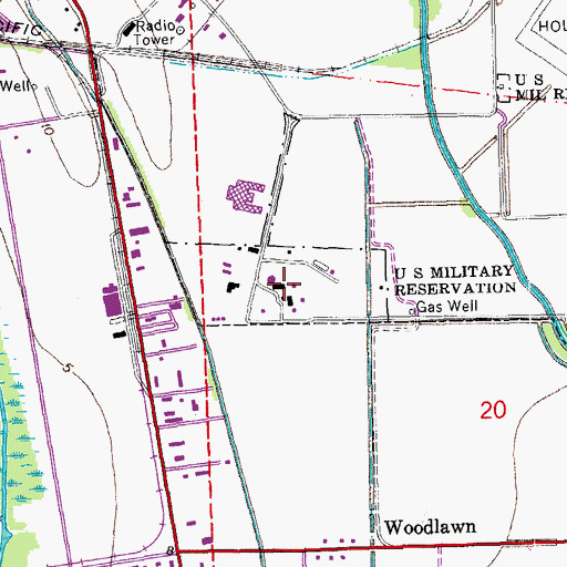 Topographic Map of Houma Air Force Station (historical), LA