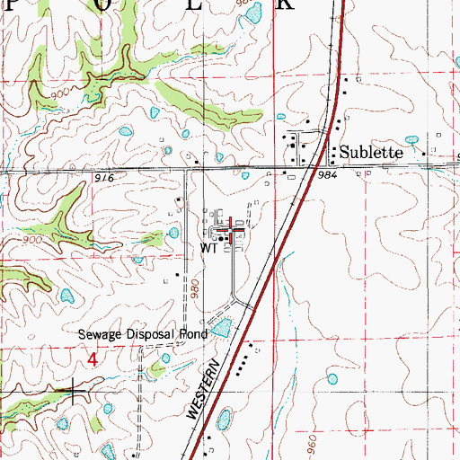 Topographic Map of Kirksville Air Force Station (historical), MO
