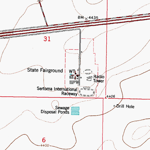 Topographic Map of Las Cruces Air Force Station (historical), NM