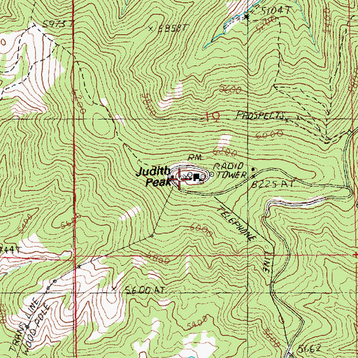 Topographic Map of Lewistown Air Force Station (historical), MT
