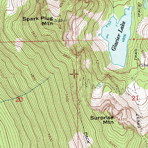 Topographic Map of Pieper Pass, WA