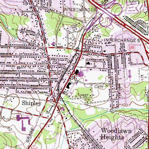 Topographic Map of Linthicum Fire Department, MD