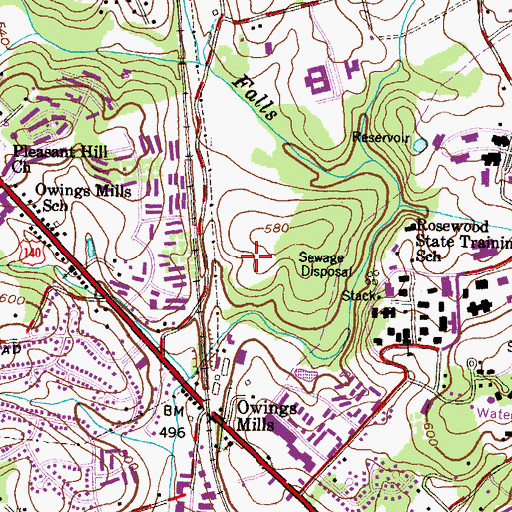 Topographic Map of Boulevard Corporate Center, MD