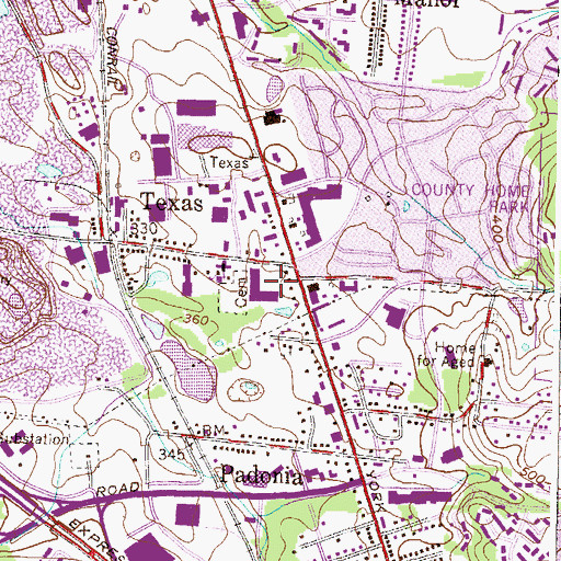 Topographic Map of Church Lane Shopping Center, MD