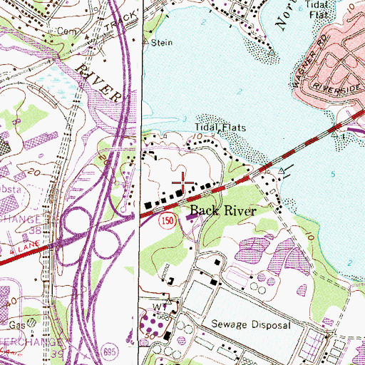 Topographic Map of Diamond Point Plaza Shopping Center, MD