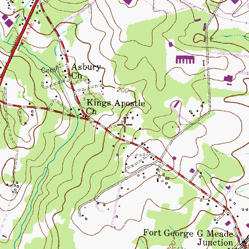 Topographic Map of Corridor North Industrial Park, MD