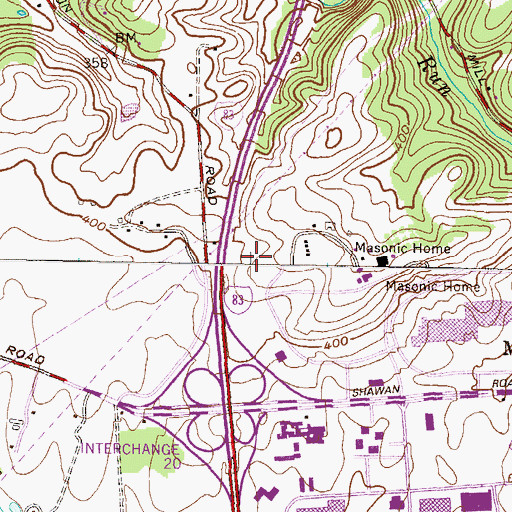 Topographic Map of Longview Executive Business Park, MD