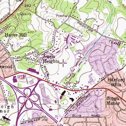 Topographic Map of North Plaza Shopping Center, MD
