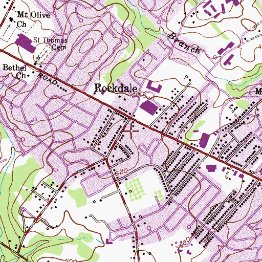 Topographic Map of Rockdale Professional Center, MD