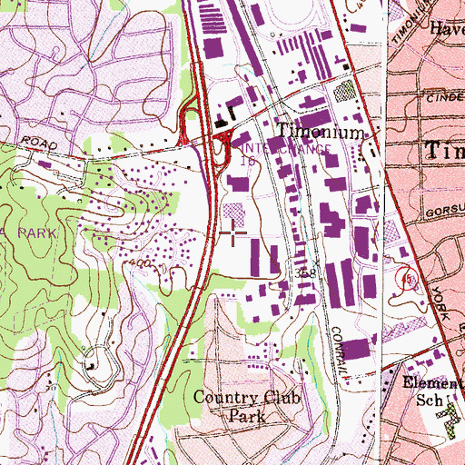 Topographic Map of Timonium Business Park, MD