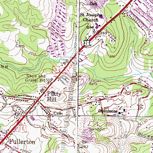 Topographic Map of White Marsh Retail Center, MD
