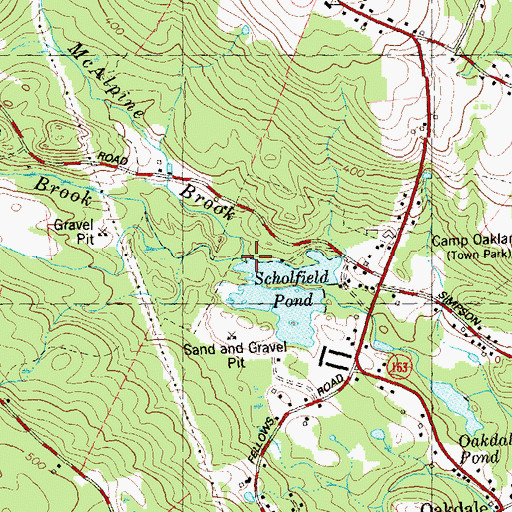 Topographic Map of McAlpine Brook, CT