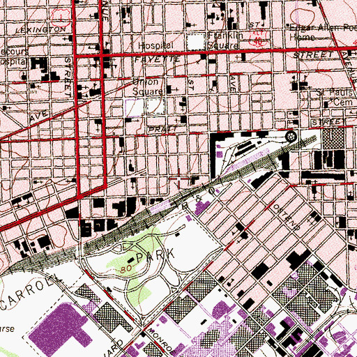 Topographic Map of Traci Atkins Park, MD