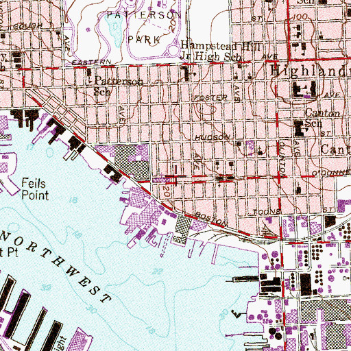 Topographic Map of Southeast Baltimore Catholic Academy Father Kolbe Campus, MD