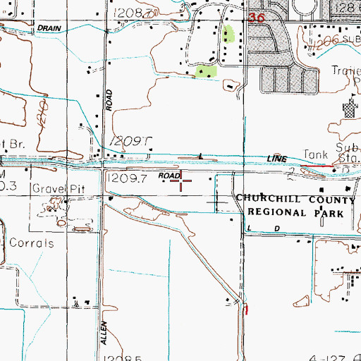 Topographic Map of Logos Christain Academy, NV