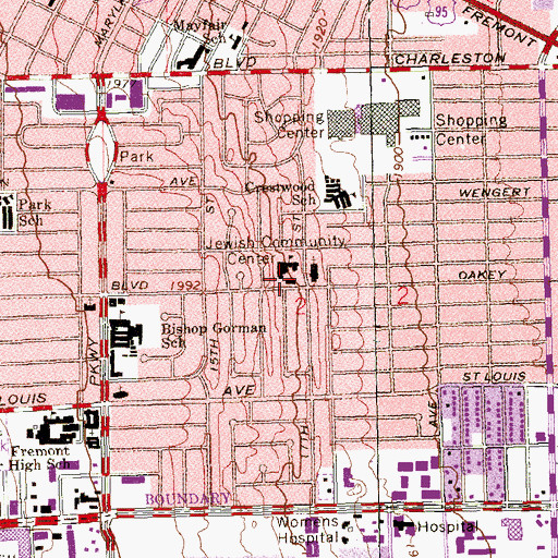 Topographic Map of Academia La Gran Comision, NV