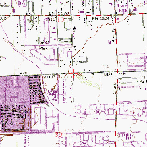 Topographic Map of Back to Basics Preschool and Day Care, NV