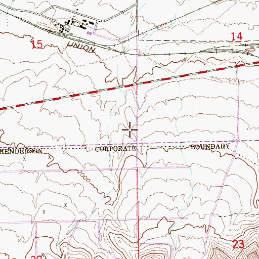 Topographic Map of Black Mountain Christian School, NV