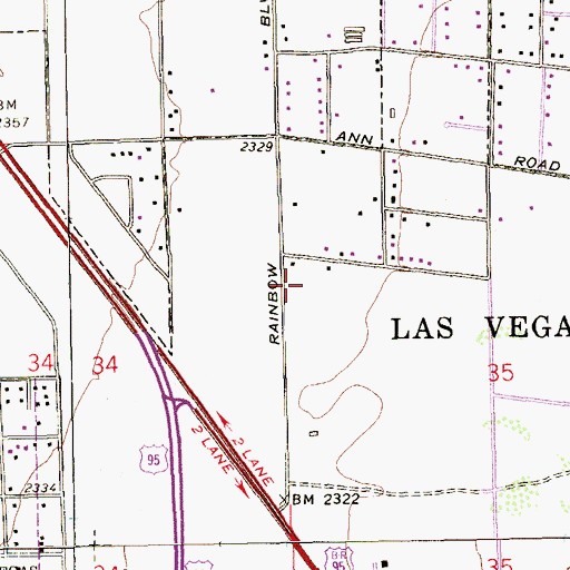 Topographic Map of Candil Hall Early Childhood Education Center, NV