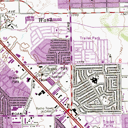 Topographic Map of Childrens Choice Kindergarten, NV