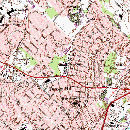 Topographic Map of McKinley School, CT