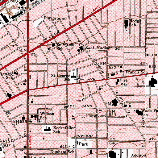 Topographic Map of Faith Tabernacle Church, OH