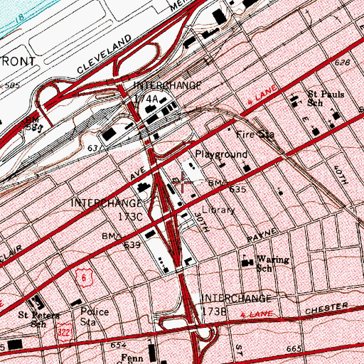 Topographic Map of New Chinatown, OH