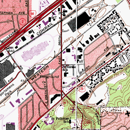 Topographic Map of Euclid Fire Station Number 3, OH