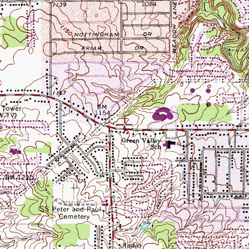 Topographic Map of Parma Fire Department - Station 4, OH