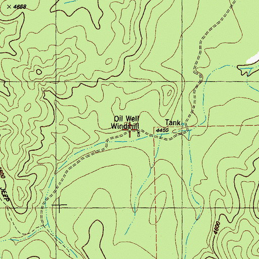 Topographic Map of Oil Well Windmill, TX