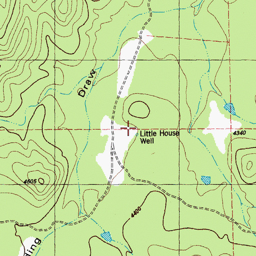 Topographic Map of Little House Well, TX
