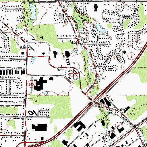 Topographic Map of Jerome T Osborne Senior Stadium, OH