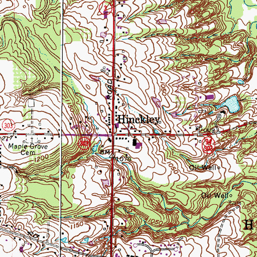 Topographic Map of Our Saviour's Lutheran Church, OH