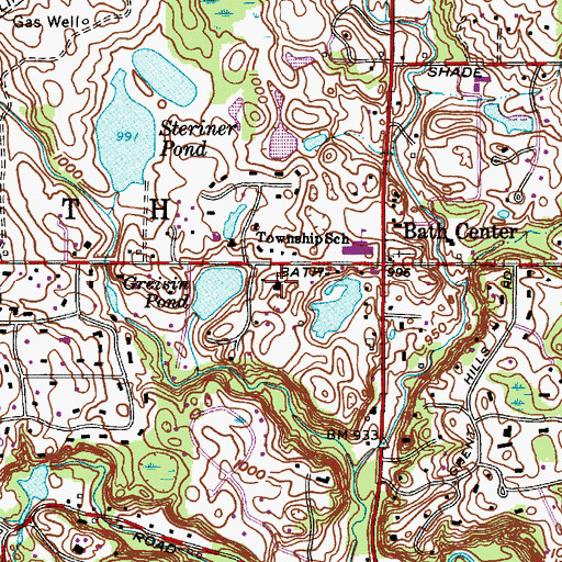 Topographic Map of Bath United Church of Christ, OH