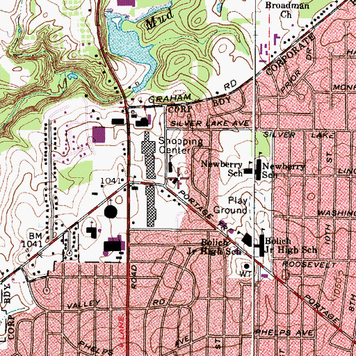 Topographic Map of Immaculate Heart of Mary Church, OH