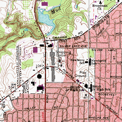 Topographic Map of Immaculate Heart of Mary School, OH