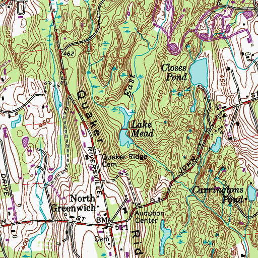 Topographic Map of Lake Mead, CT